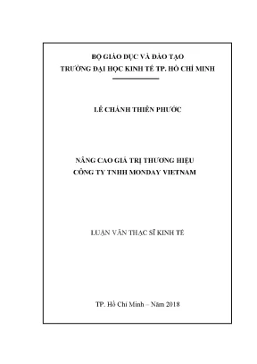Luận văn thạc sĩ: Nâng cao giá trị thương hiệu Monday