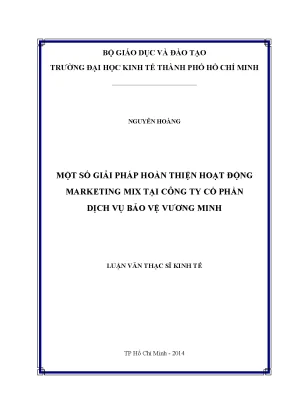 Giải pháp hoàn thiện marketing mix cho dịch vụ bảo vệ
