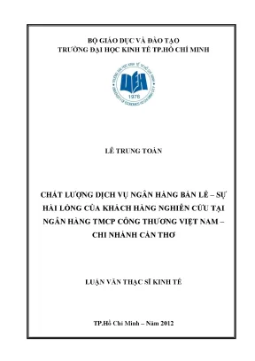 Nghiên cứu chất lượng dịch vụ ngân hàng bán lẻ và sự hài