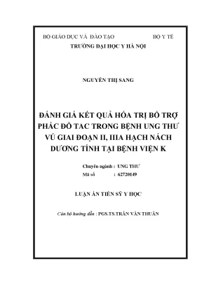 Đánh Giá Hiệu Quả Hóa Trị Bổ Trợ Phác Đồ TAC Trong Ung