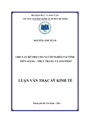 Cho vay người nghèo Tiền Giang: Thực trạng & Giải pháp