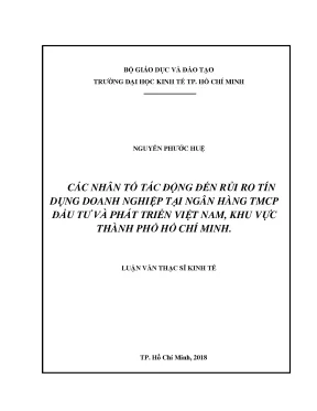 Những Nhân Tố Ảnh Hưởng Đến Rủi Ro Tín Dụng Doanh Nghiệp