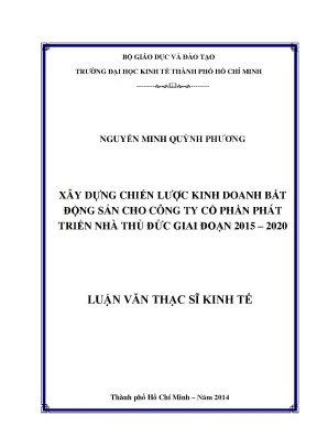 Chiến Lược Kinh Doanh Bất Động Sản cho Công Ty Thủ Đức