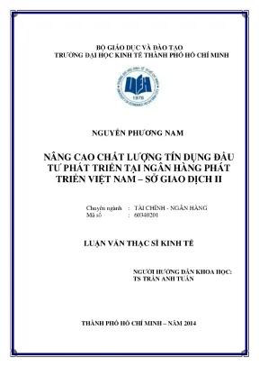 Nâng Cao Chất Lượng Tín Dụng Đầu Tư Tại Ngân Hàng Phát