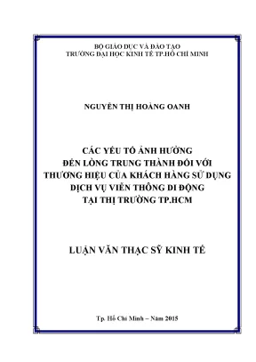 Các yếu tố ảnh hưởng đến lòng trung thành thương hiệu