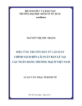 Nghiên cứu hiệu quả truyền dẫn lãi suất tại ngân hàng