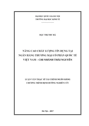Nâng cao chất lượng tín dụng tại ngân hàng thương mại cổ