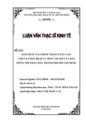 Luận văn: Giải pháp tài chính nâng cao chất lượng VOH (UEH)
