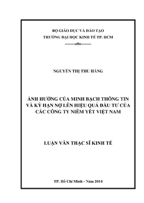 Ảnh hưởng của minh bạch thông tin và kỳ hạn nợ đến hiệu