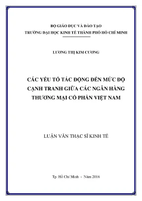 Các yếu tố ảnh hưởng đến cạnh tranh ngân hàng thương mại