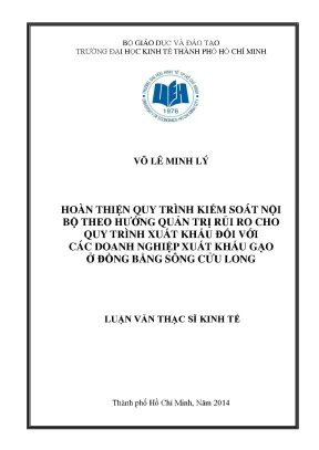 Hoàn thiện quy trình kiểm soát nội bộ cho doanh nghiệp