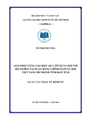 Giải pháp nâng cao hiệu quả tín dụng cho hộ nghèo tại