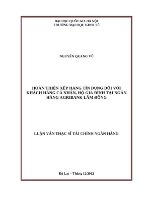 Cải thiện xếp hạng tín dụng cho khách hàng cá nhân tại