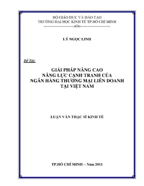 Giải pháp nâng cao năng lực cạnh tranh ngân hàng liên doanh