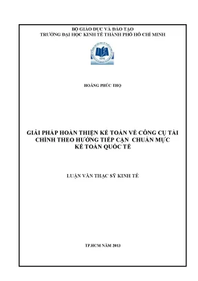 Giải pháp hoàn thiện kế toán theo chuẩn mực quốc tế