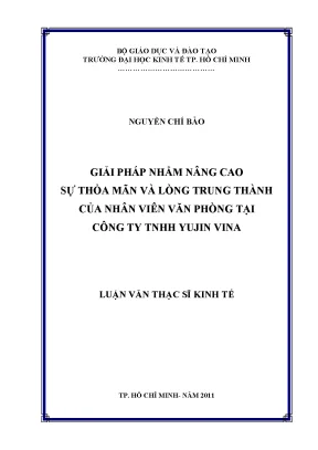 Luận văn: Sự thỏa mãn và lòng trung thành của nhân viên