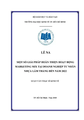 Giải pháp hoàn thiện marketing mix cho doanh nghiệp nhựa