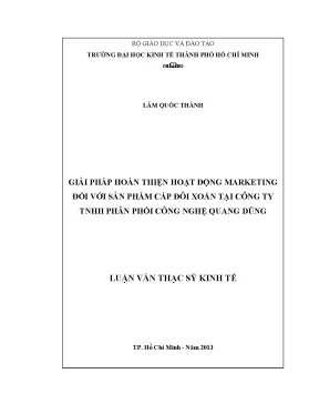 Giải pháp marketing cho sản phẩm cáp đôi xoắn tại Công