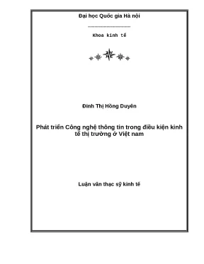 Phát triển Công nghệ Thông tin ở Việt Nam trong Kinh tế