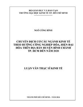 Chuyển Dịch Cơ Cấu Ngành Kinh Tế Huyện Bình Chánh Đến