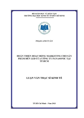Hoàn thiện hoạt động marketing cho sản phẩm đèn LED của