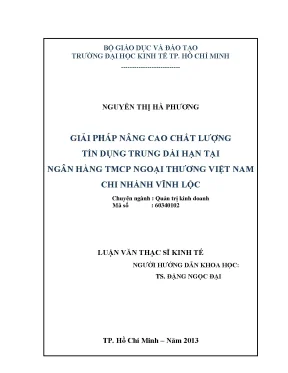 Giải pháp nâng cao chất lượng tín dụng trung dài hạn tại