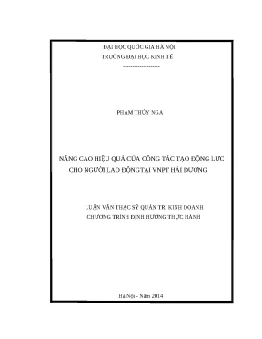 Nâng cao hiệu quả tạo động lực cho nhân viên tại VNPT