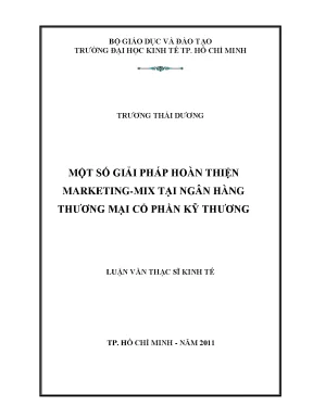 Giải pháp hoàn thiện marketing mix cho ngân hàng thương