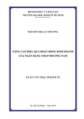 Nâng cao hiệu quả kinh doanh ngân hàng TMCP Phương Nam