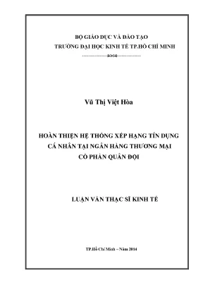 Cải tiến hệ thống xếp hạng tín dụng cá nhân tại ngân