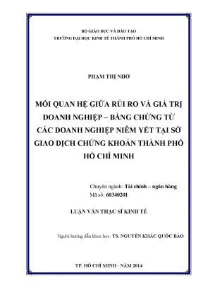 Mối Quan Hệ Giữa Rủi Ro và Giá Trị Doanh Nghiệp Tại Sở