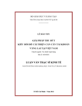 Luận văn: Thu hút kiều hối cải thiện cán cân tài khoản