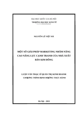 Giải pháp marketing nâng cao năng lực cạnh tranh cho Nhà