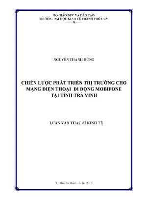Luận văn: Chiến lược phát triển MobiFone tại Trà Vinh