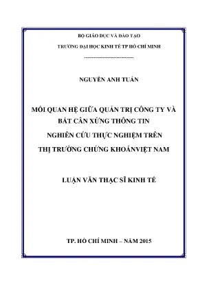 Luận văn: Quản trị công ty & Bất cân xứng thông tin
