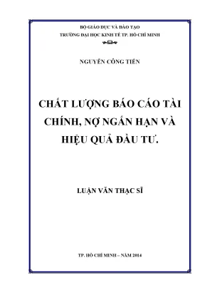 Nghiên cứu chất lượng báo cáo tài chính và hiệu quả đầu