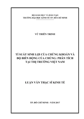 Luận văn thạc sĩ UEH: Tỷ suất sinh lợi chứng khoán VN