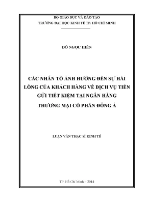 Các yếu tố ảnh hưởng đến sự hài lòng của khách hàng với