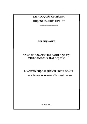 Nâng Cao Năng Lực Lãnh Đạo Tại Vietcombank Hải Dương
