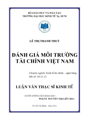 Đánh giá môi trường tài chính Việt Nam (Luận văn thạc sĩ)