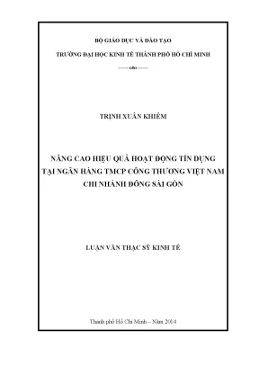 Nâng Cao Hiệu Quả Hoạt Động Tín Dụng Tại Ngân Hàng TMCP
