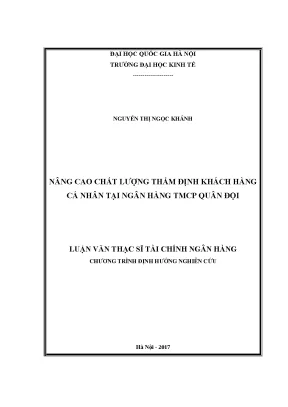 Nâng cao chất lượng thẩm định khách hàng cá nhân tại