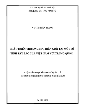 Phát Triển Thương Mại Biên Giới Việt Nam - Trung Quốc
