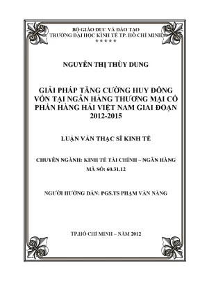 Giải pháp tăng cường huy động vốn tại ngân hàng thương