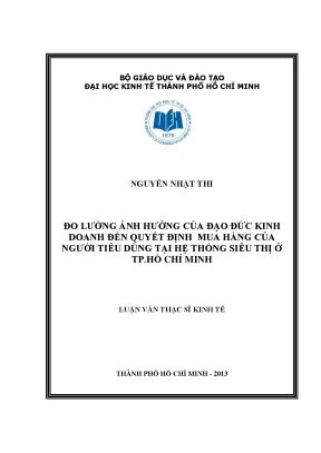 Ảnh hưởng của đạo đức kinh doanh đến quyết định mua hàng