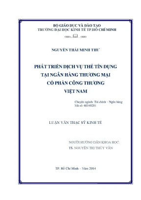 Phát Triển Dịch Vụ Thẻ Tín Dụng Tại Ngân Hàng Thương Mại
