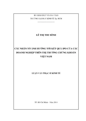 Các yếu tố ảnh hưởng đến kết quả IPO của doanh nghiệp