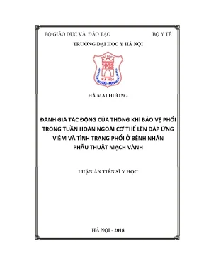 Đánh Giá Tác Động Của Thông Khí Nhân Tạo Bảo Vệ Phổi 