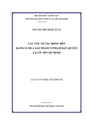 Các yếu tố ảnh hưởng đến hành vi mua sản phẩm vi phạm