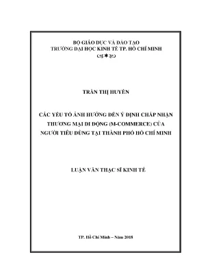 Luận văn: Các yếu tố ảnh hưởng đến M-Commerce tại TP.HCM